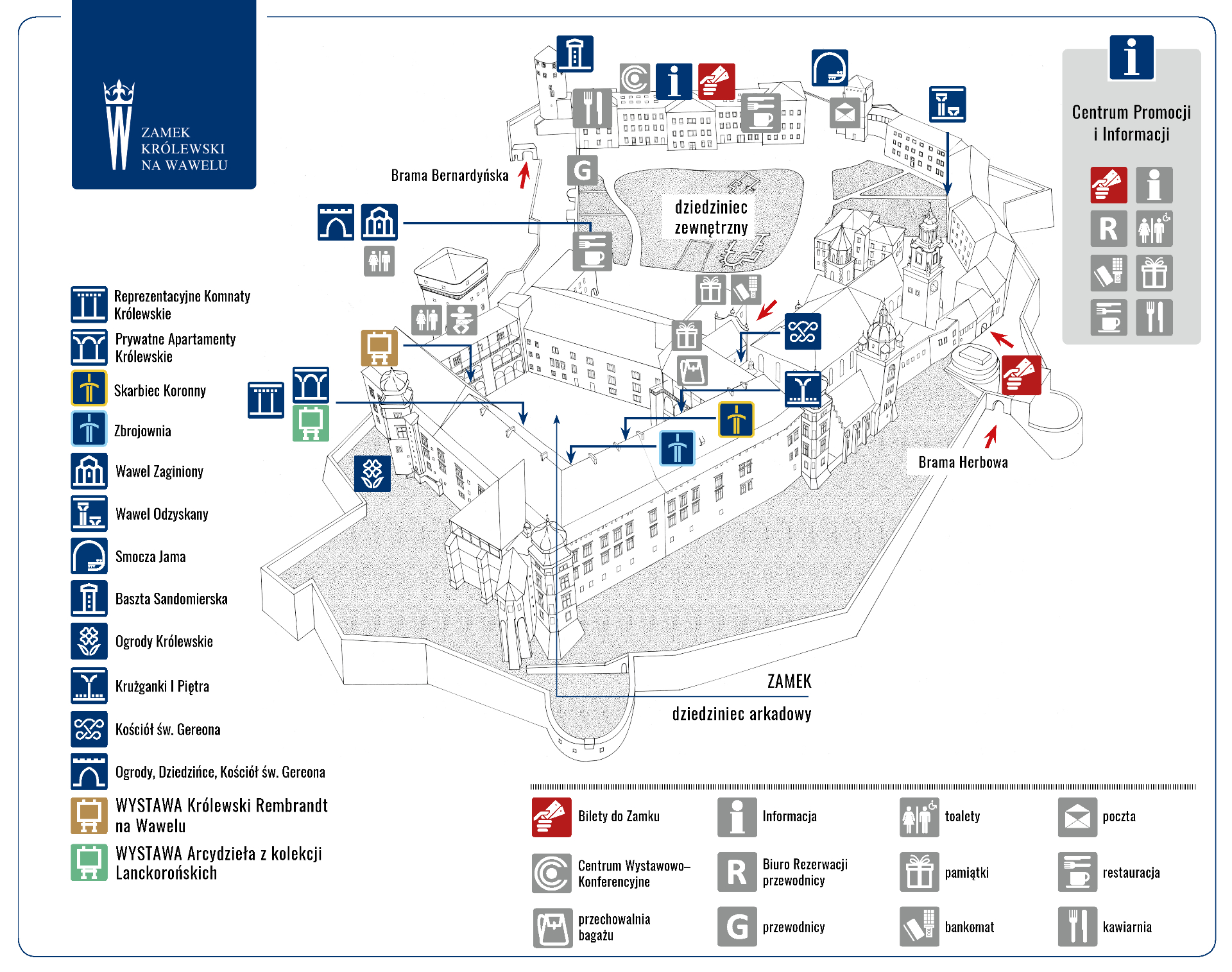 Mappa di Castello di Wawel